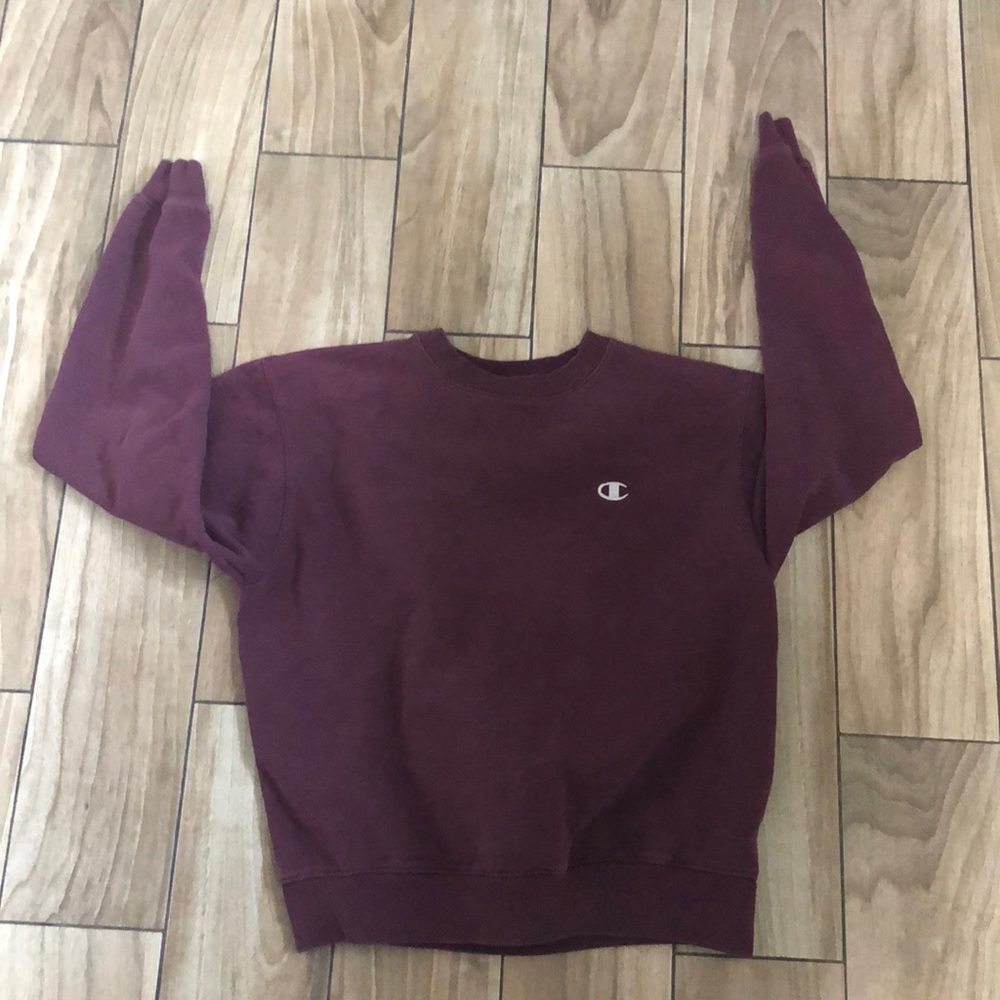Champion burgundy crew neck